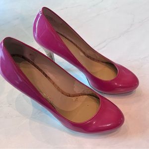 Nine West Pink Patent Pumps